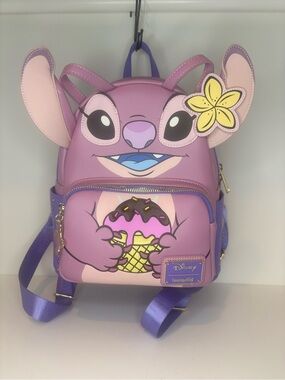 Disney Loungefly Angel Lilo & Stitch Ice Cream Mini Backpack